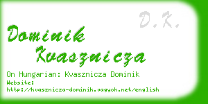 dominik kvasznicza business card